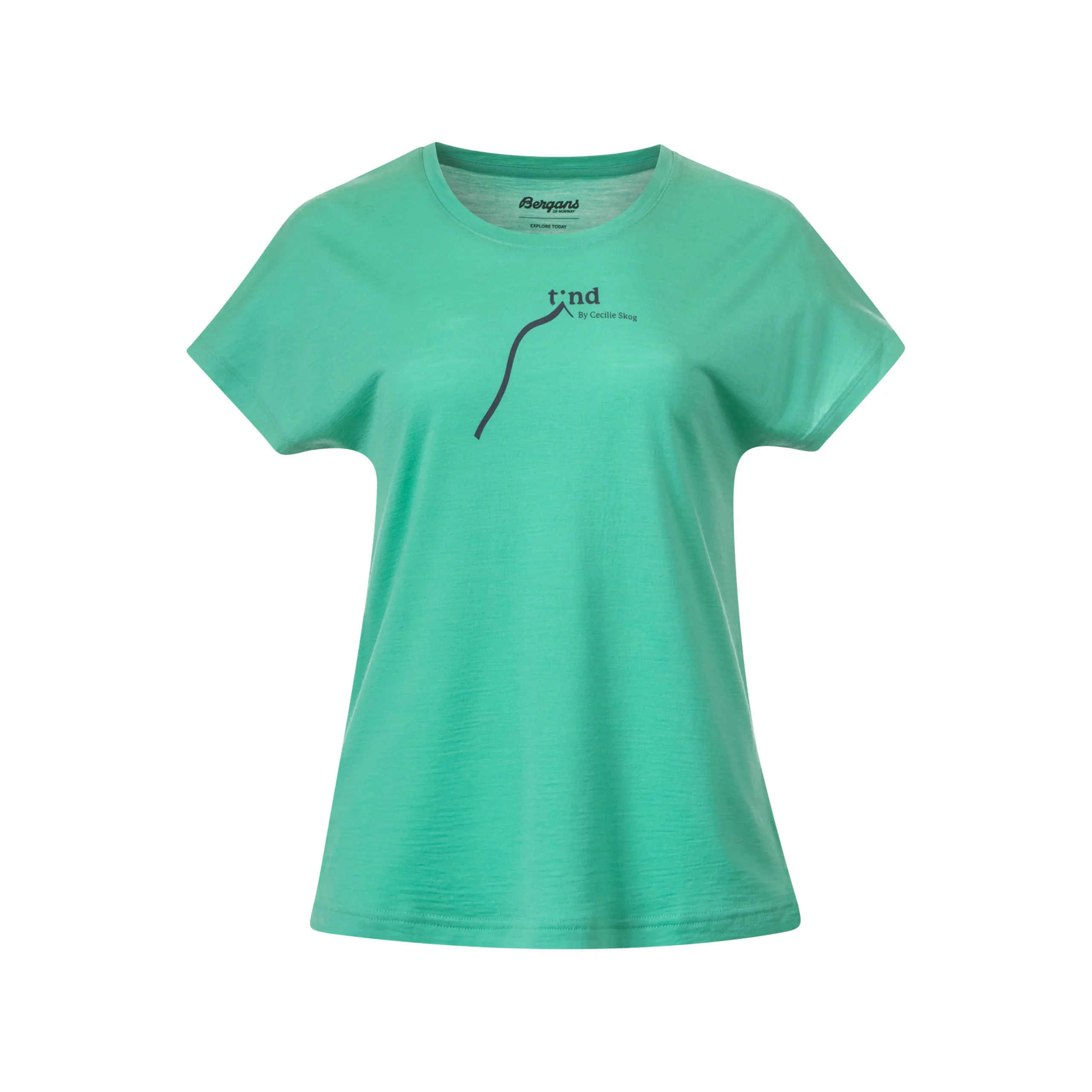 Best Bergans Tind Altitude Merino Tee Women - Light Malachite Green