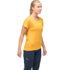 Flash Sale Bergans Tind Crux Merino Tee Women - Marigold Yellow / Buttercup Yellow Moon Peak
