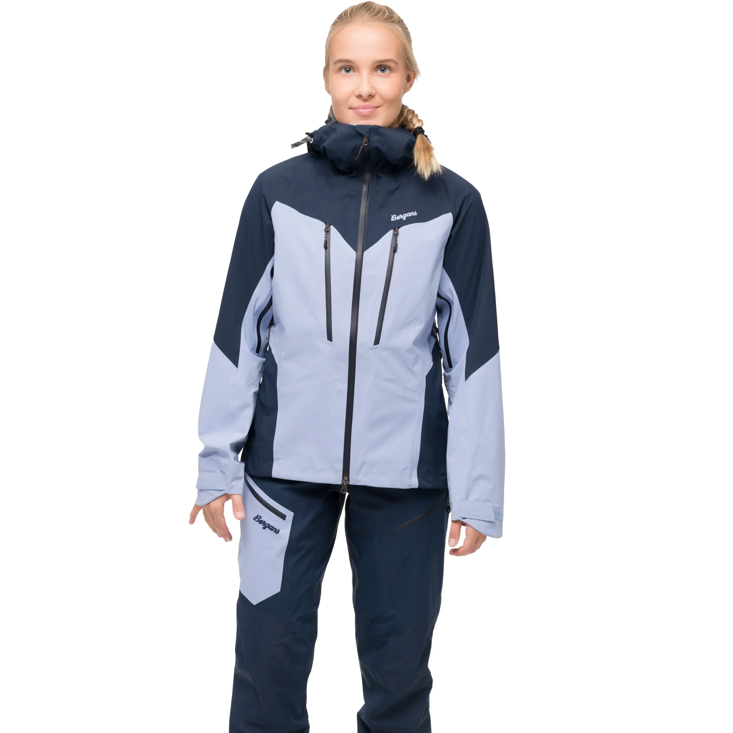 Hot Bergans Tind 3L Shell Jacket Women - Blueberry Milk / Navy Blue