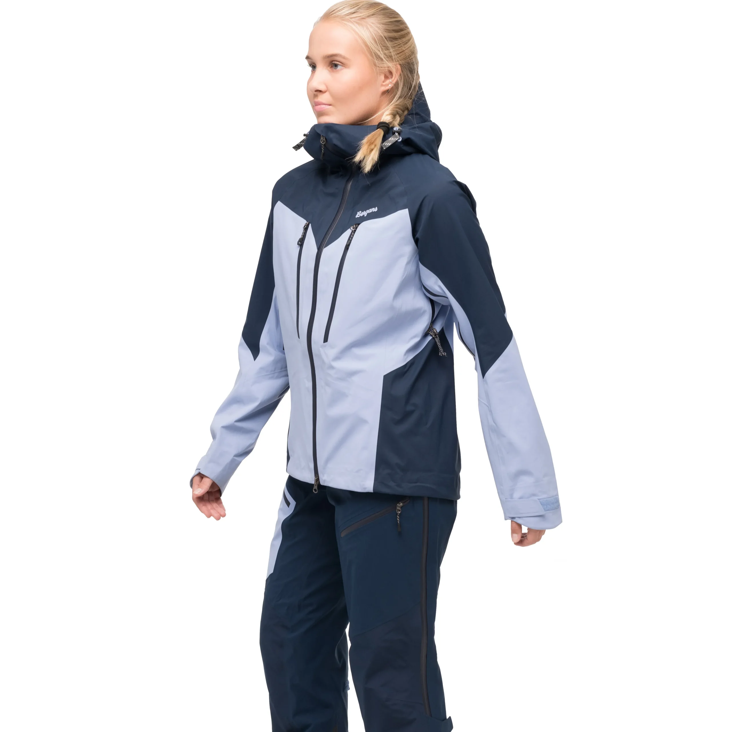 Hot Bergans Tind 3L Shell Jacket Women - Blueberry Milk / Navy Blue