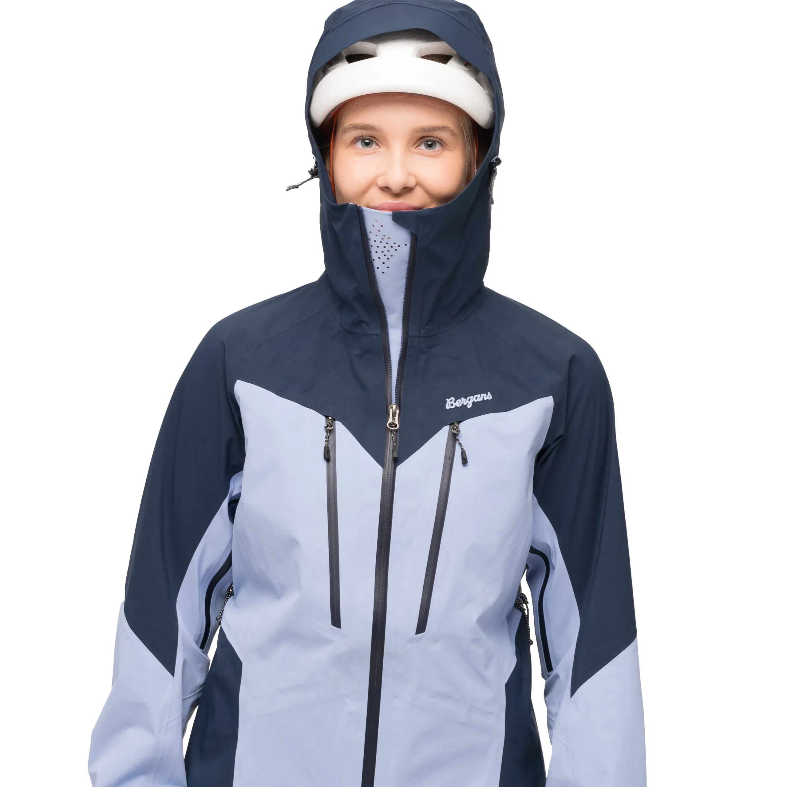 Hot Bergans Tind 3L Shell Jacket Women - Blueberry Milk / Navy Blue