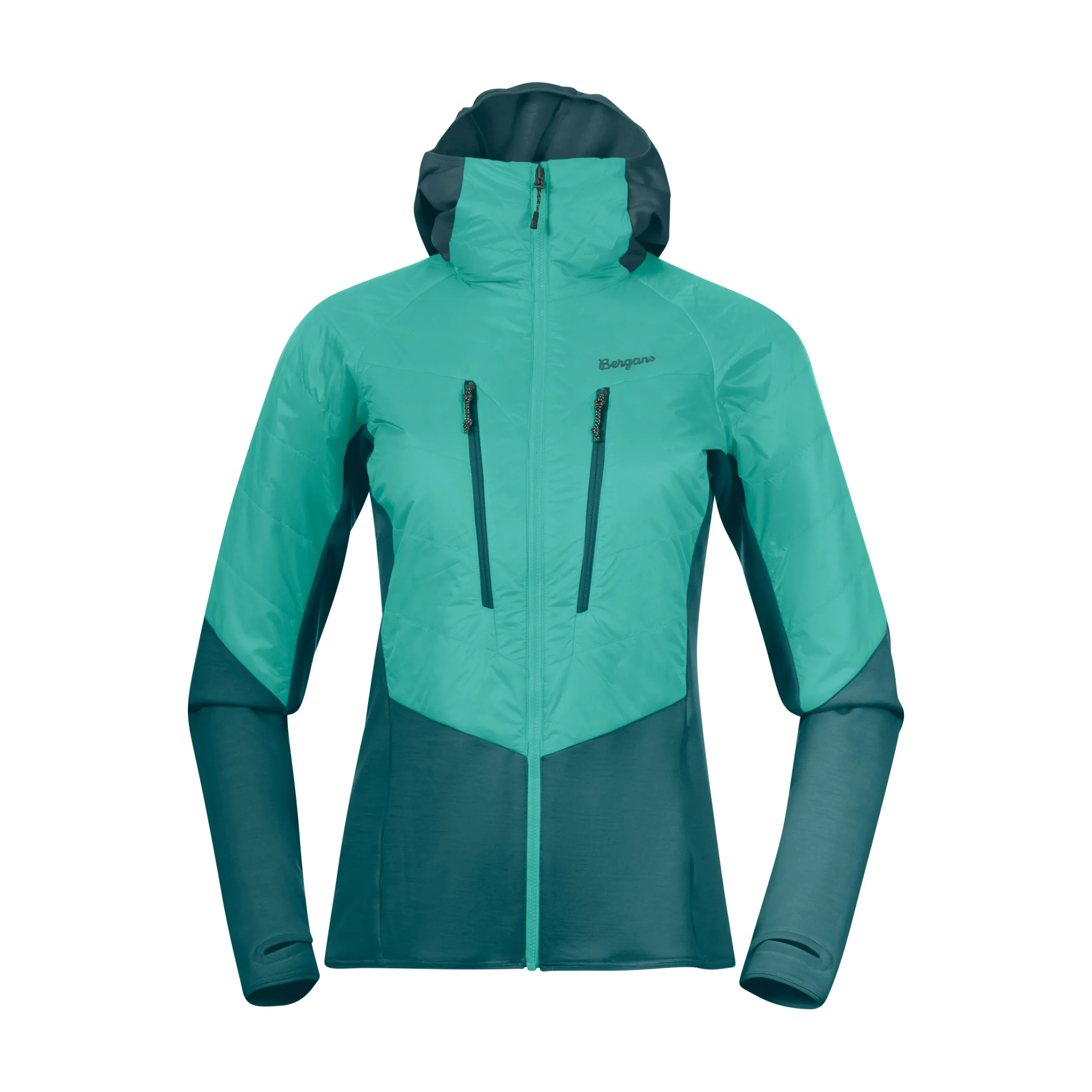 Outlet Bergans Tind Light Insulated Jacket Women - Light Malachite Green / Malachite Green