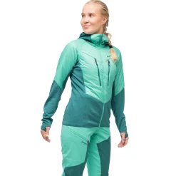 Outlet Bergans Tind Light Insulated Jacket Women - Light Malachite Green / Malachite Green
