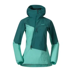 Best Sale Bergans Tind Windbreaker Anorak Women - Light Malachite Green / Malachite Green