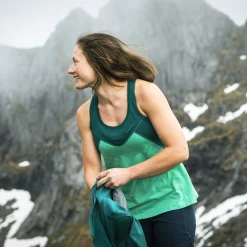 New Bergans Tind Wool Top Women - Light Malachite Green / Malachite Green