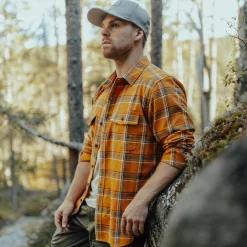 Cheap Bergans Tovdal Shirt - Golden Field / Green Mud Check
