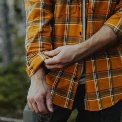 Cheap Bergans Tovdal Shirt - Golden Field / Green Mud Check