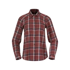 Store Bergans Tovdal W Shirt - Amarone Red / Dark Shadow Grey Check
