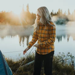 Fashion Bergans Tovdal W Shirt - Golden Field / Green Mud Check