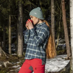 Online Bergans Tovdal W Shirt - Orion Blue / Misty Forest Check