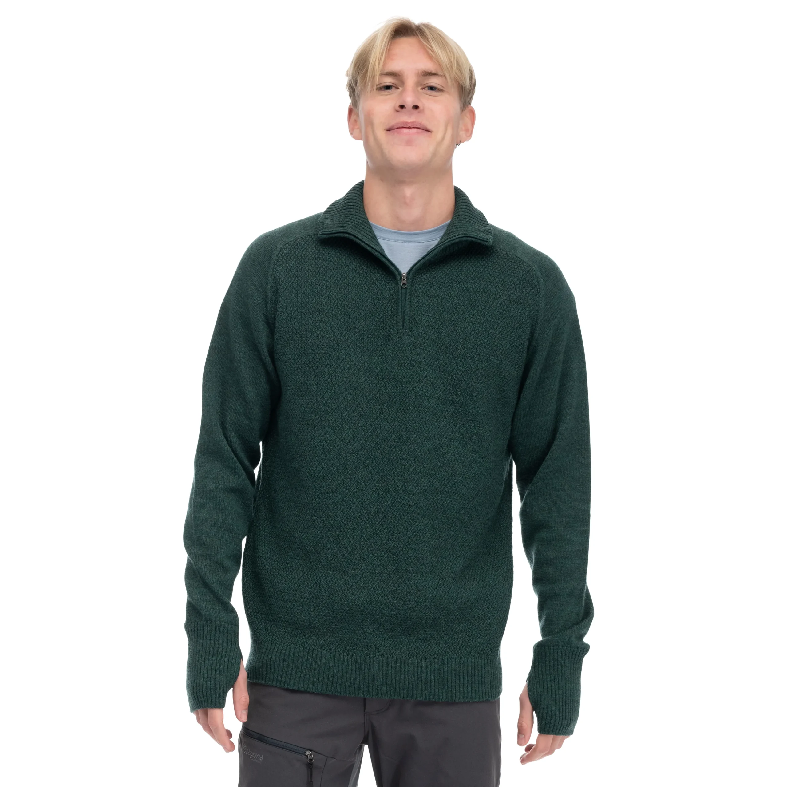 Discount Bergans Ulriken Light Merino Jumper Men - Duke Green