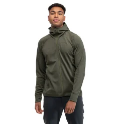 Clearance Bergans Ulstein Wool Hood Jacket - Dark Green Mud