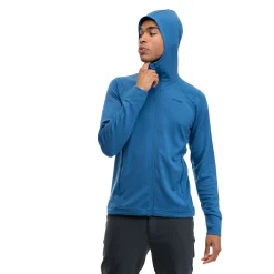 Shop Bergans Ulstein Wool Hood Jacket - North Sea Blue