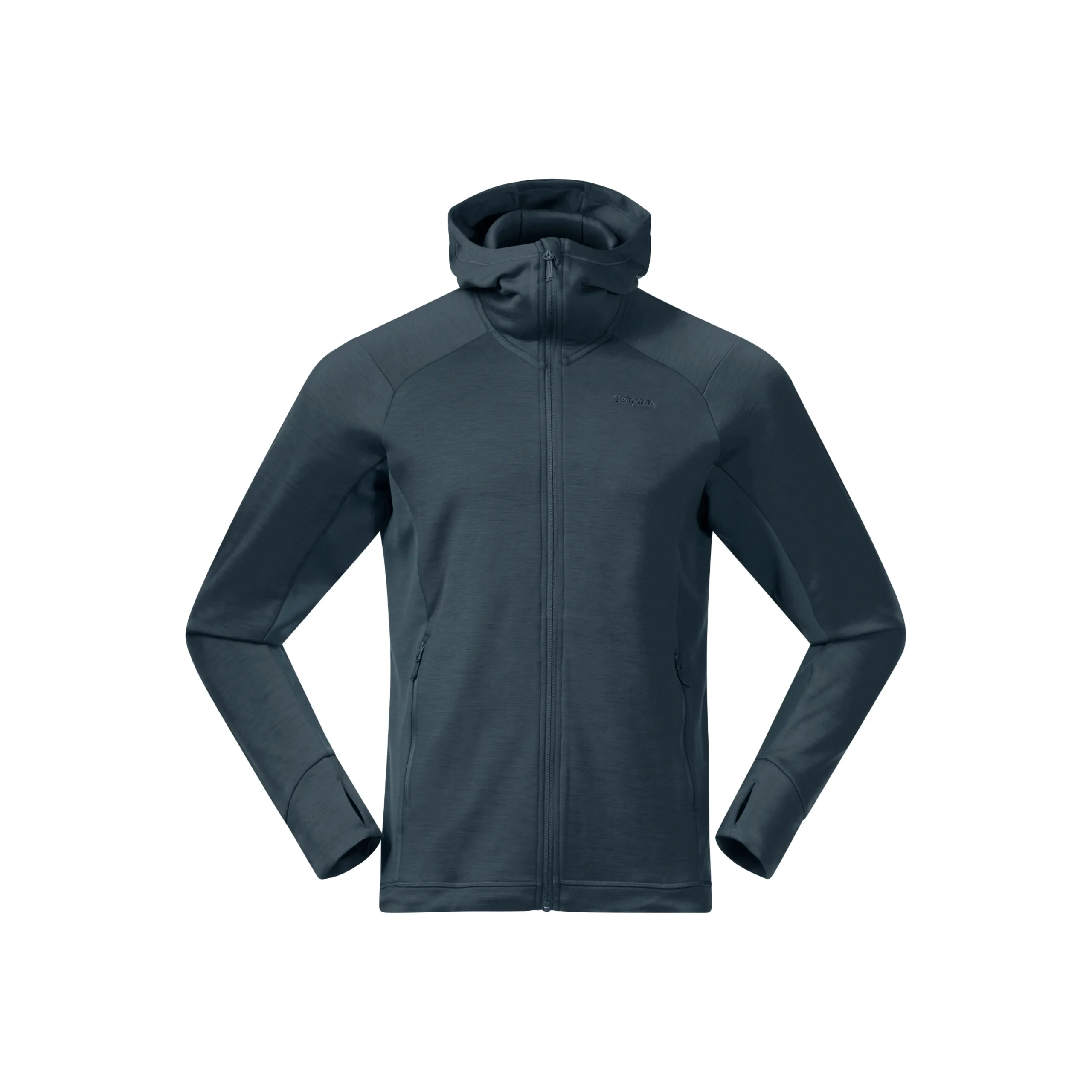 Store Bergans Ulstein Wool Hood Jacket - Orion Blue