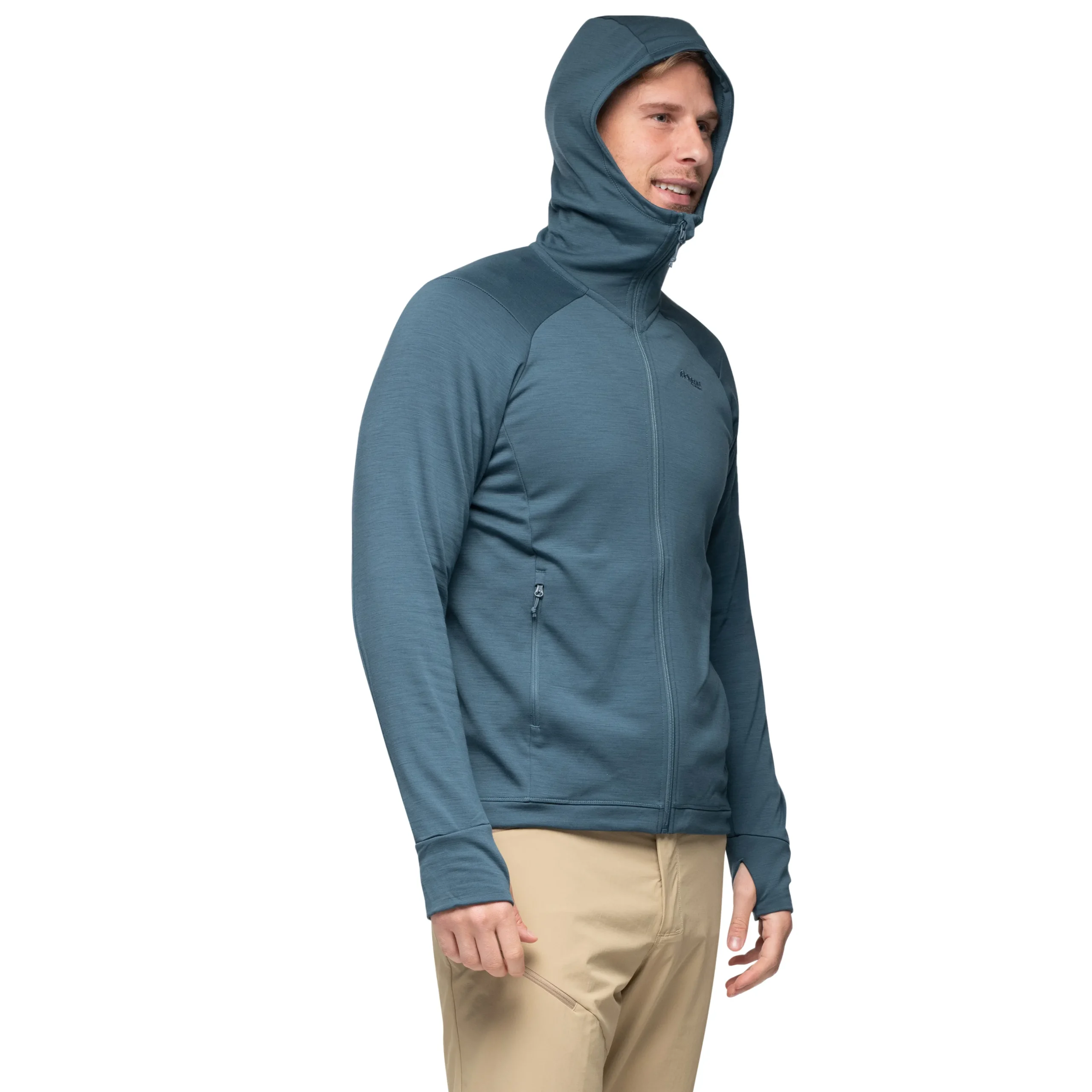 Store Bergans Ulstein Wool Hood Jacket - Orion Blue