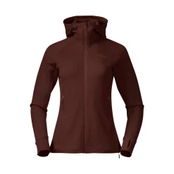 New Bergans Ulstein Wool Hood W Jacket - Amarone Red