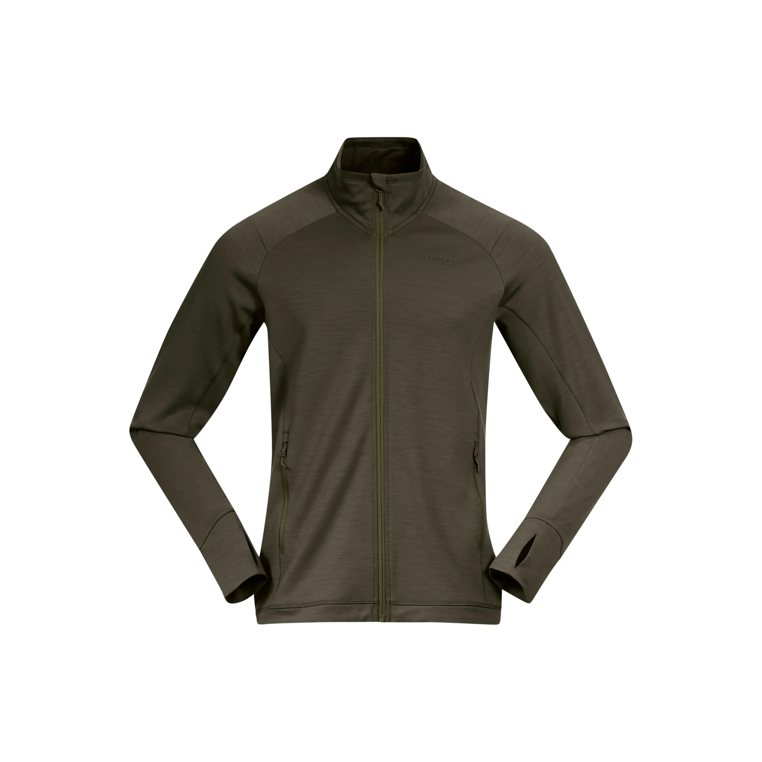 Outlet Bergans Ulstein Wool Jacket - Dark Green Mud
