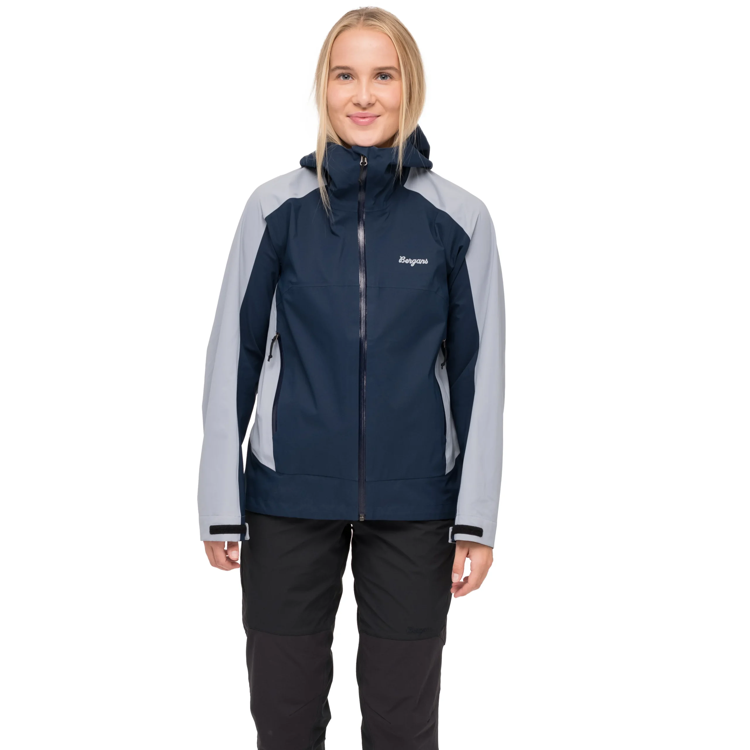 New Bergans Vaagaa Allround 3L Shell Jacket Women - Navy Blue / Husky Blue
