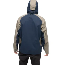 Outlet Bergans Vaagaa Allround 3L Shell Jacket Men - Navy Blue / GreenMud