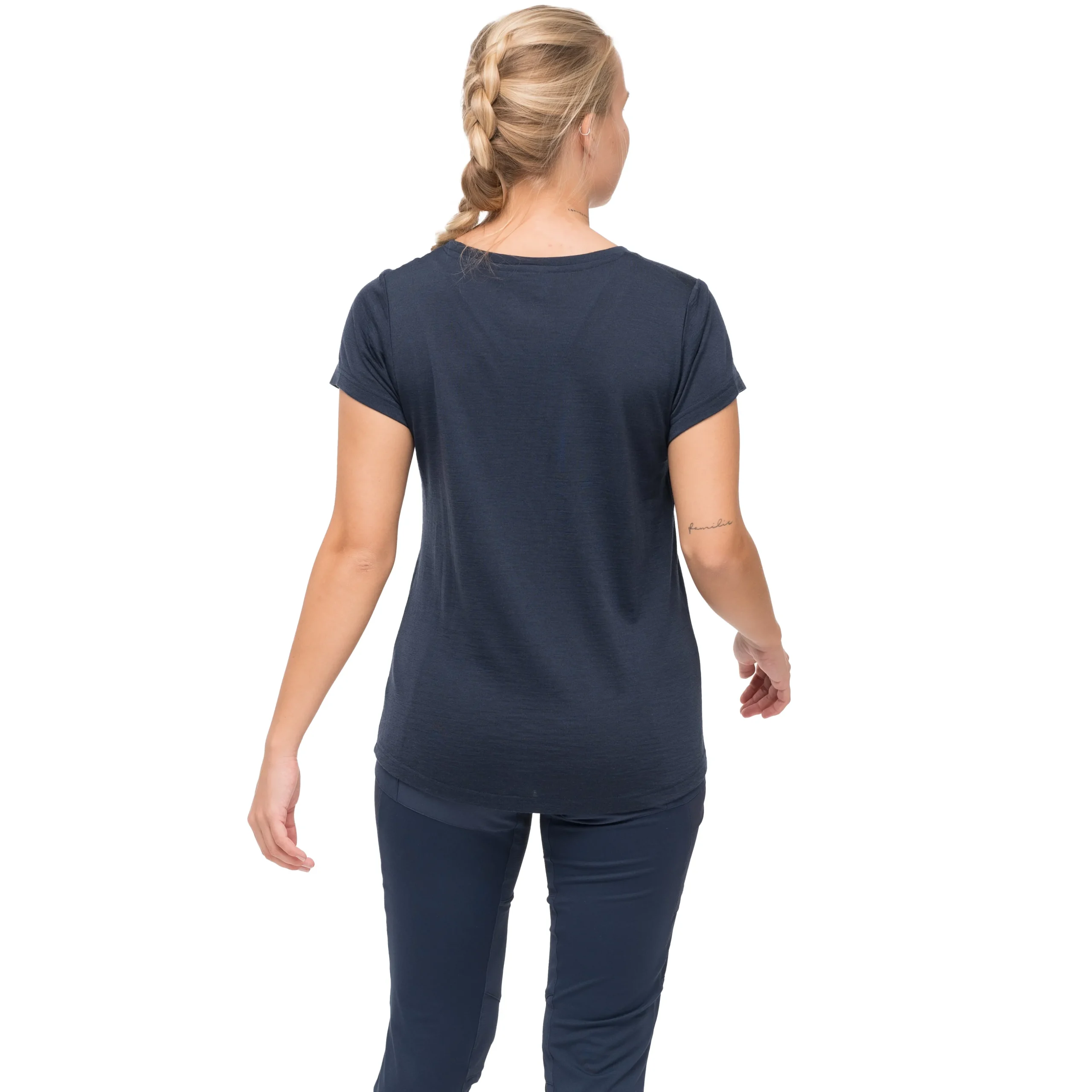 Clearance Bergans Vaagaa Explore Merino Tee Women - Navy Blue