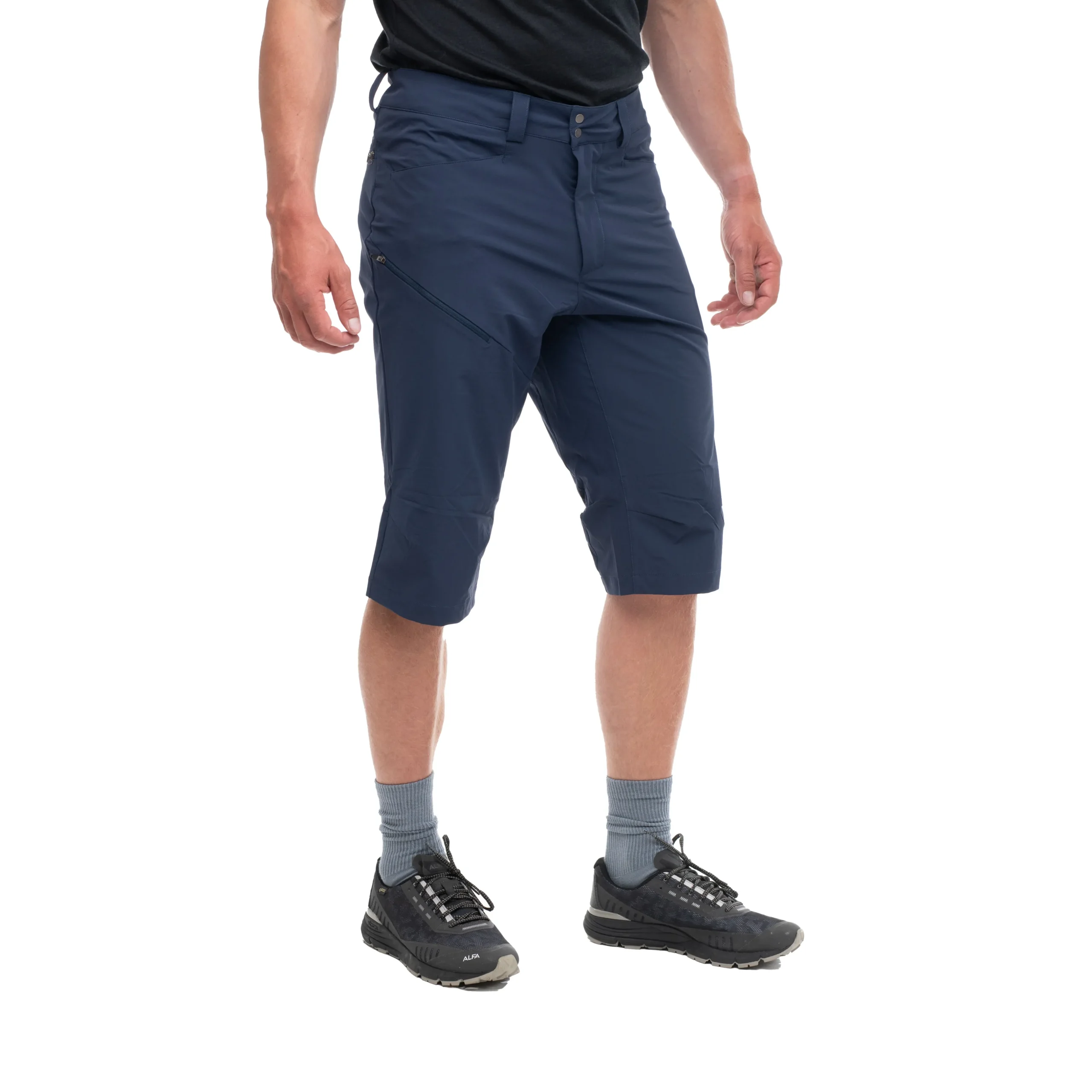Flash Sale Bergans Vandre Light Softshell Long Shorts Men - Navy
