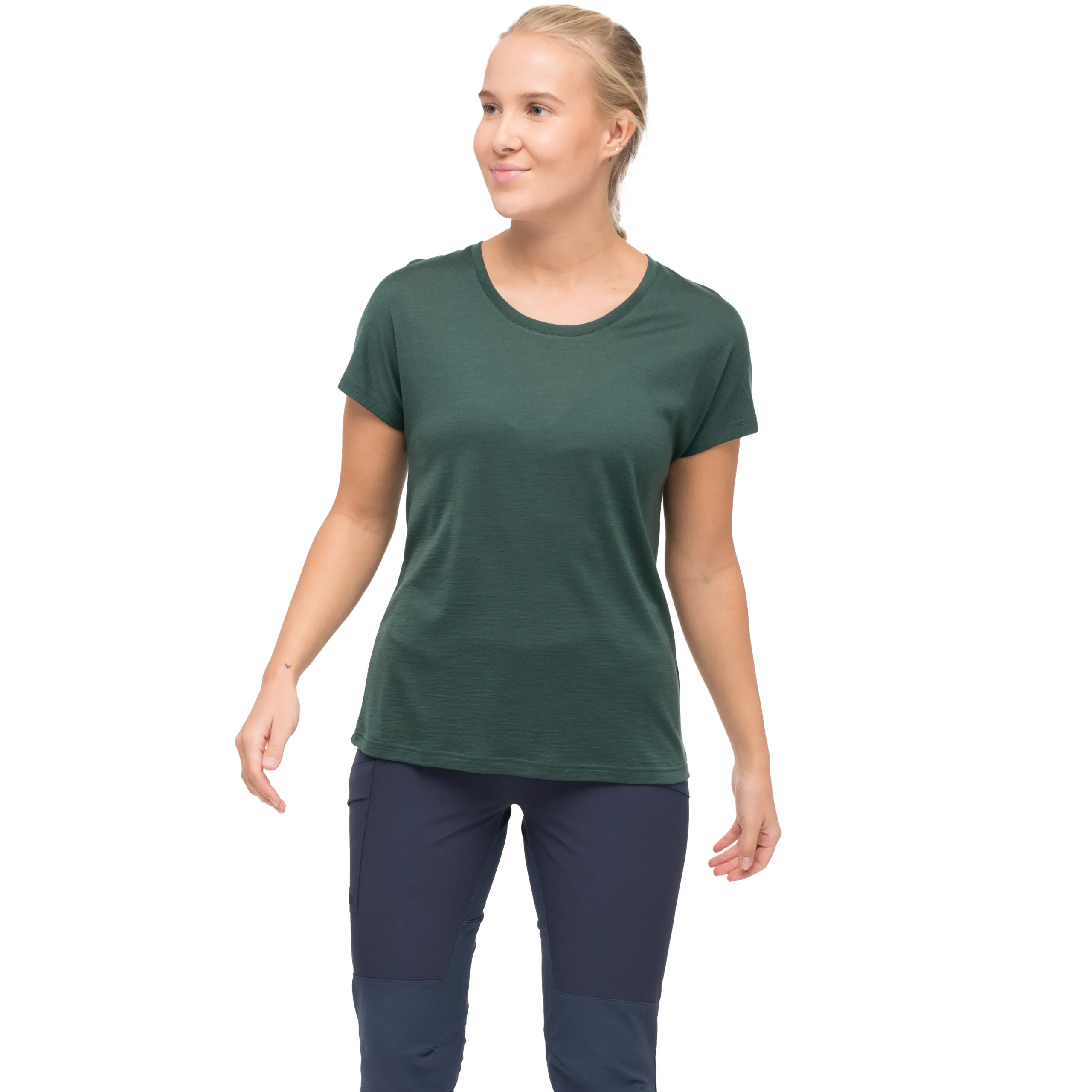 Clearance Bergans Whenever Merino Tee Women - Duke Green