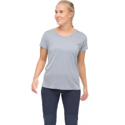 New Bergans Whenever Merino Tee Women - Husky Blue