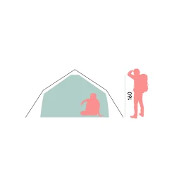 Outlet Bergans Wiglo®LT V.2 4-Persons Tent - Red