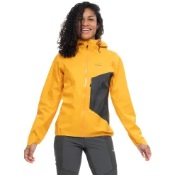 Cheap Bergans Y LightLine Air 3L Shell Jacket Women - Mango Yellow / Dark Shadow Grey
