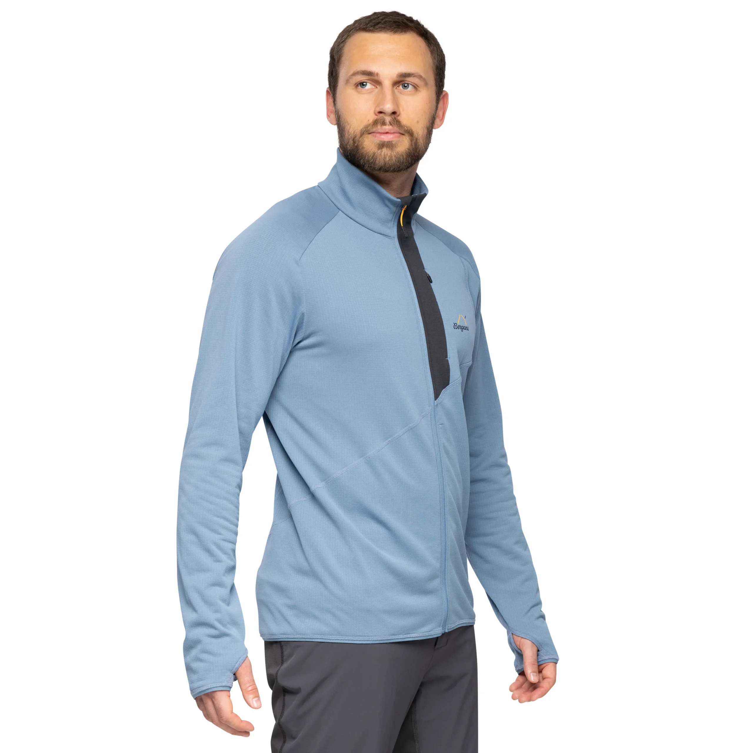 Clearance Bergans Y LightLine Essence Midlayer Jacket Men - Elemental Blue
