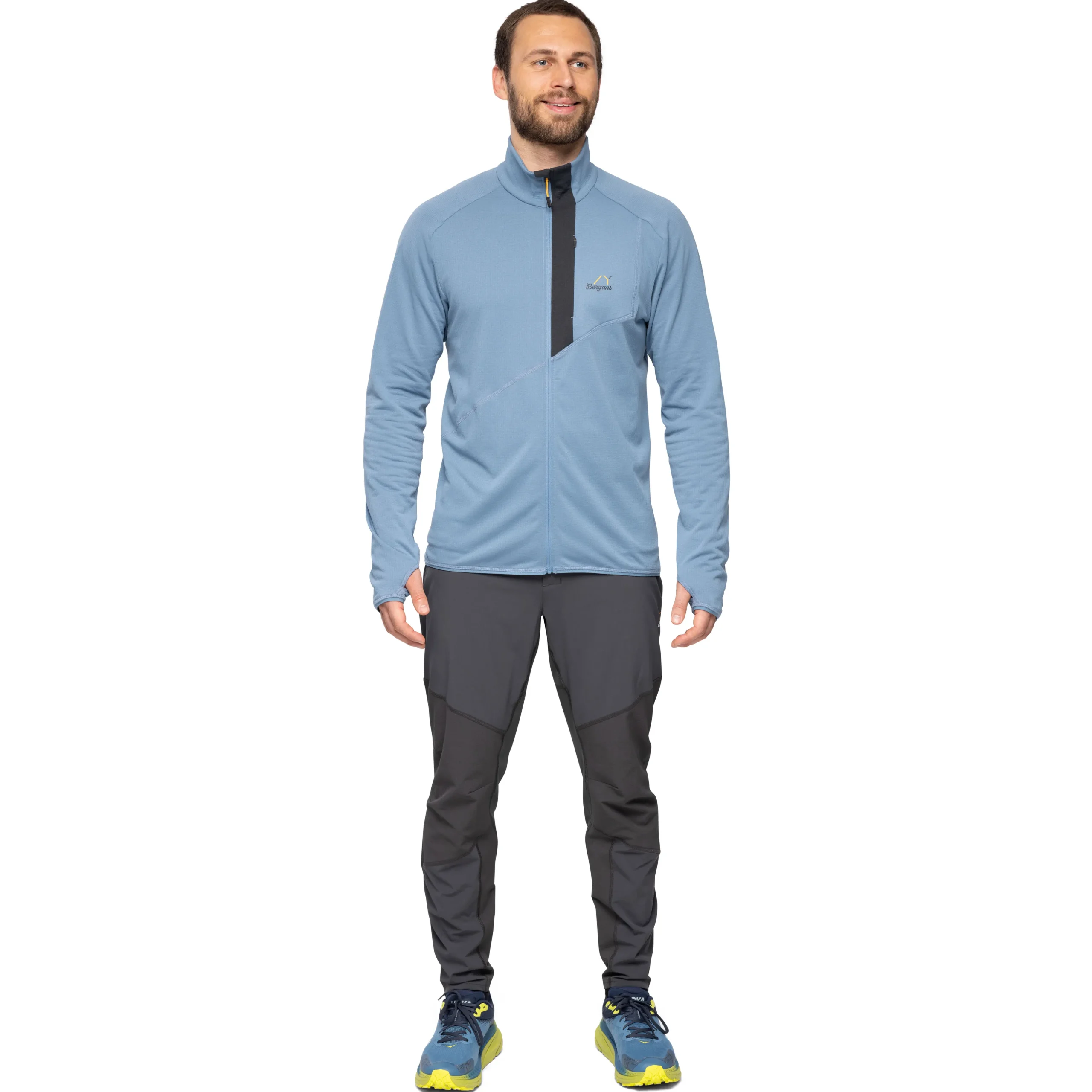 Clearance Bergans Y LightLine Essence Midlayer Jacket Men - Elemental Blue
