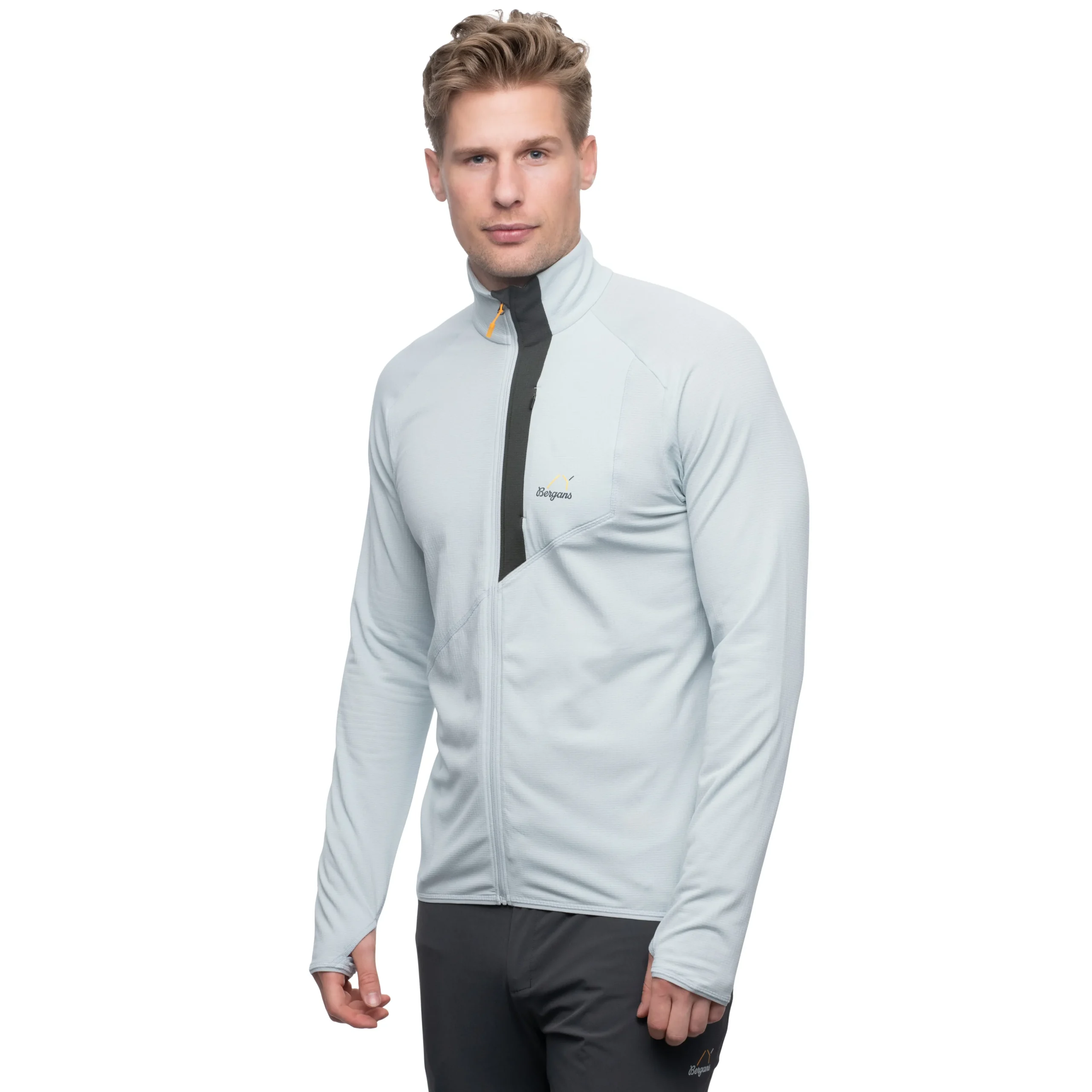 Sale Bergans Y LightLine Essence Midlayer Jacket Men - Pearl Grey