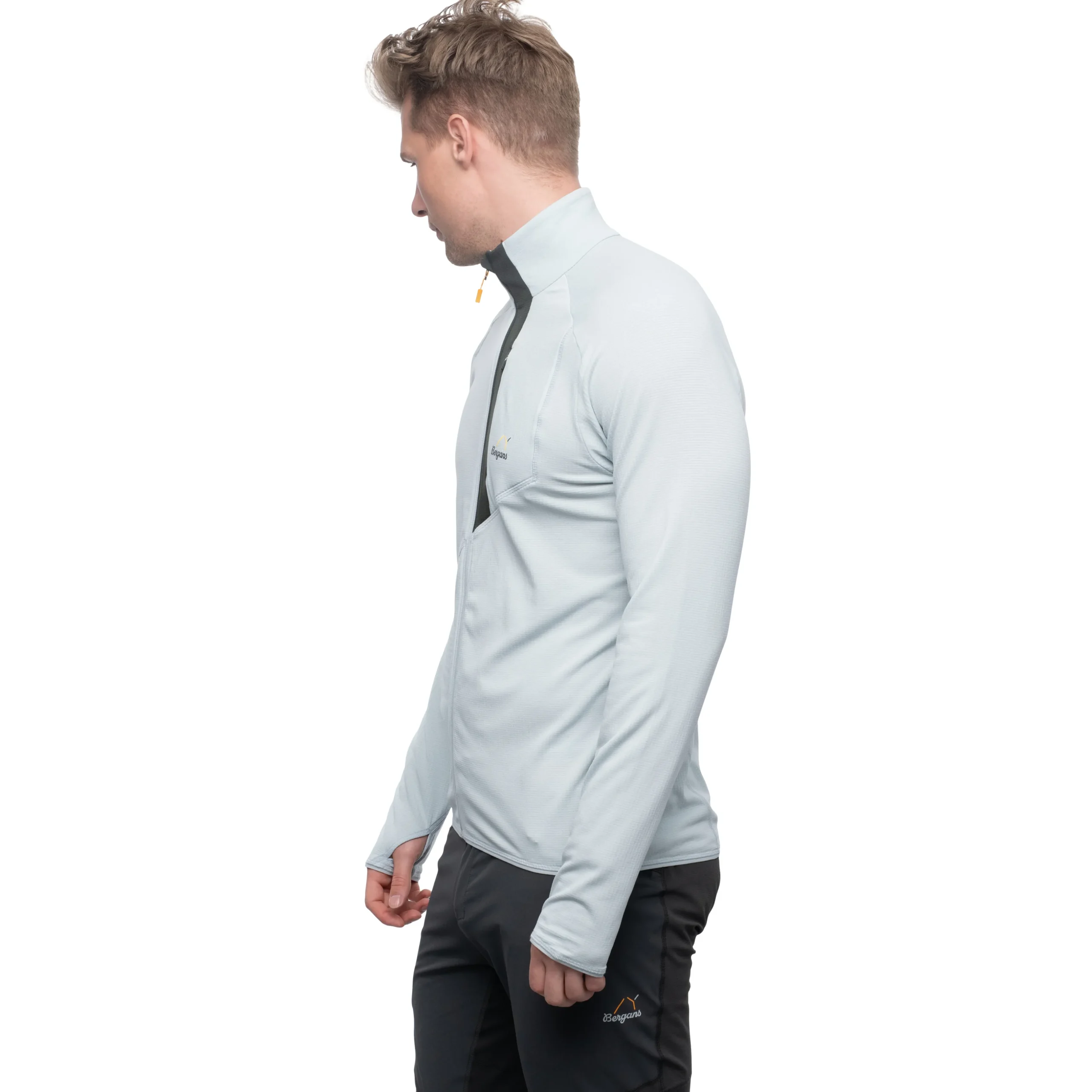 Sale Bergans Y LightLine Essence Midlayer Jacket Men - Pearl Grey
