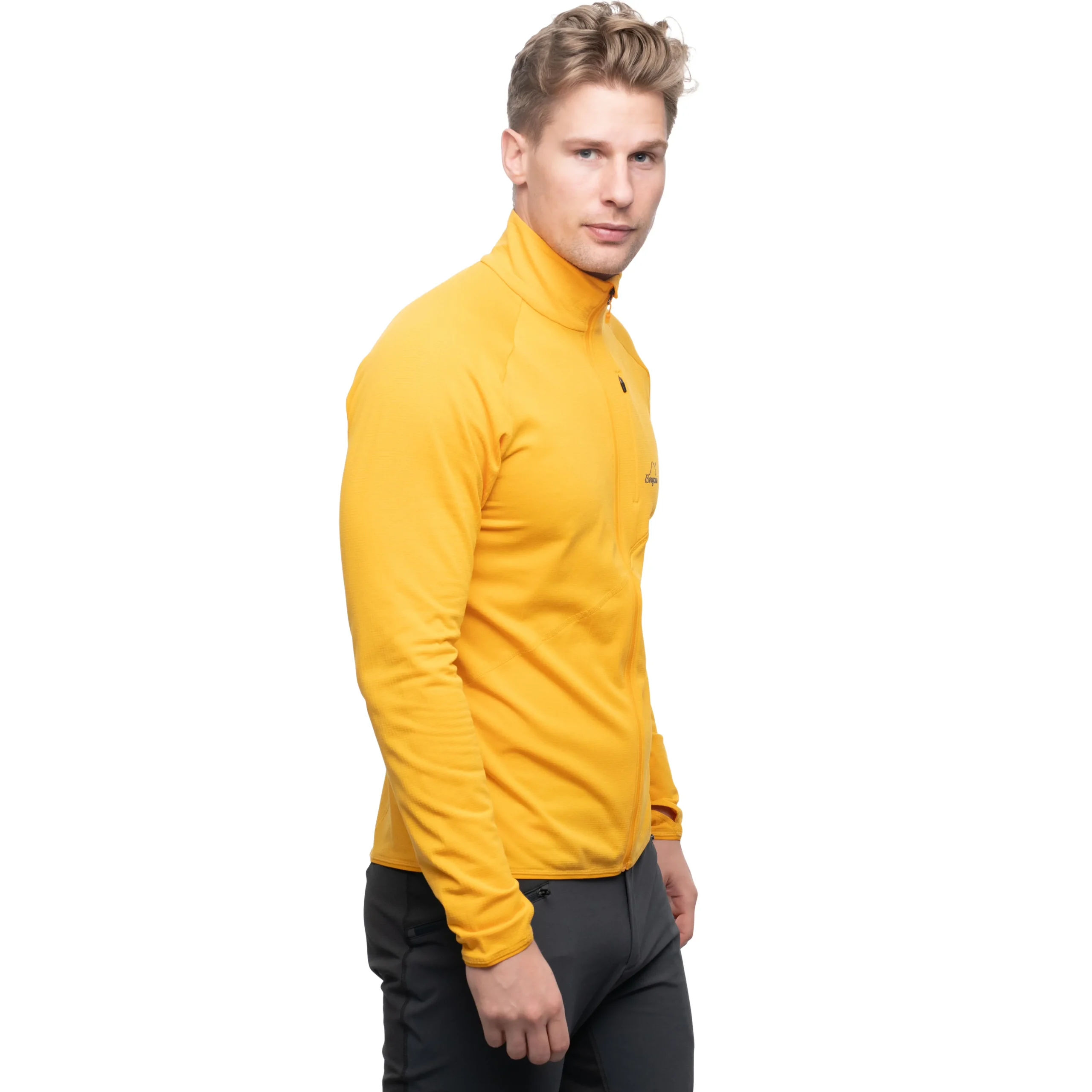 Cheap Bergans Y LightLine Essence Midlayer Jacket Men - Mango Yellow