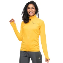 Clearance Bergans Y LightLine Essence Midlayer Jacket Women - Mango Yellow
