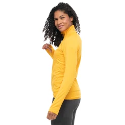 Clearance Bergans Y LightLine Essence Midlayer Jacket Women - Mango Yellow