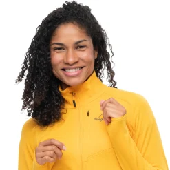 Clearance Bergans Y LightLine Essence Midlayer Jacket Women - Mango Yellow