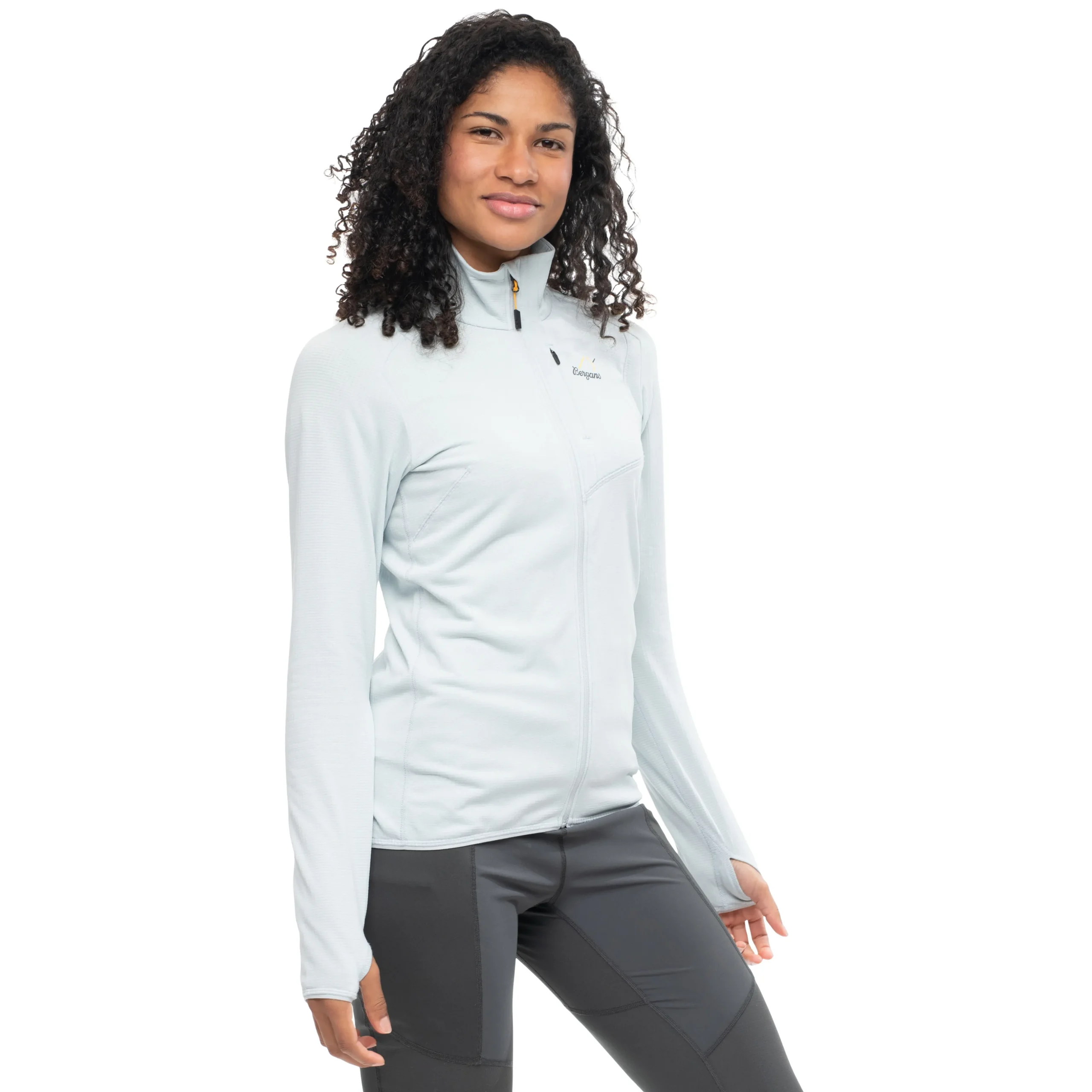 Best Sale Bergans Y LightLine Essence Midlayer Jacket Women - Pearl Grey
