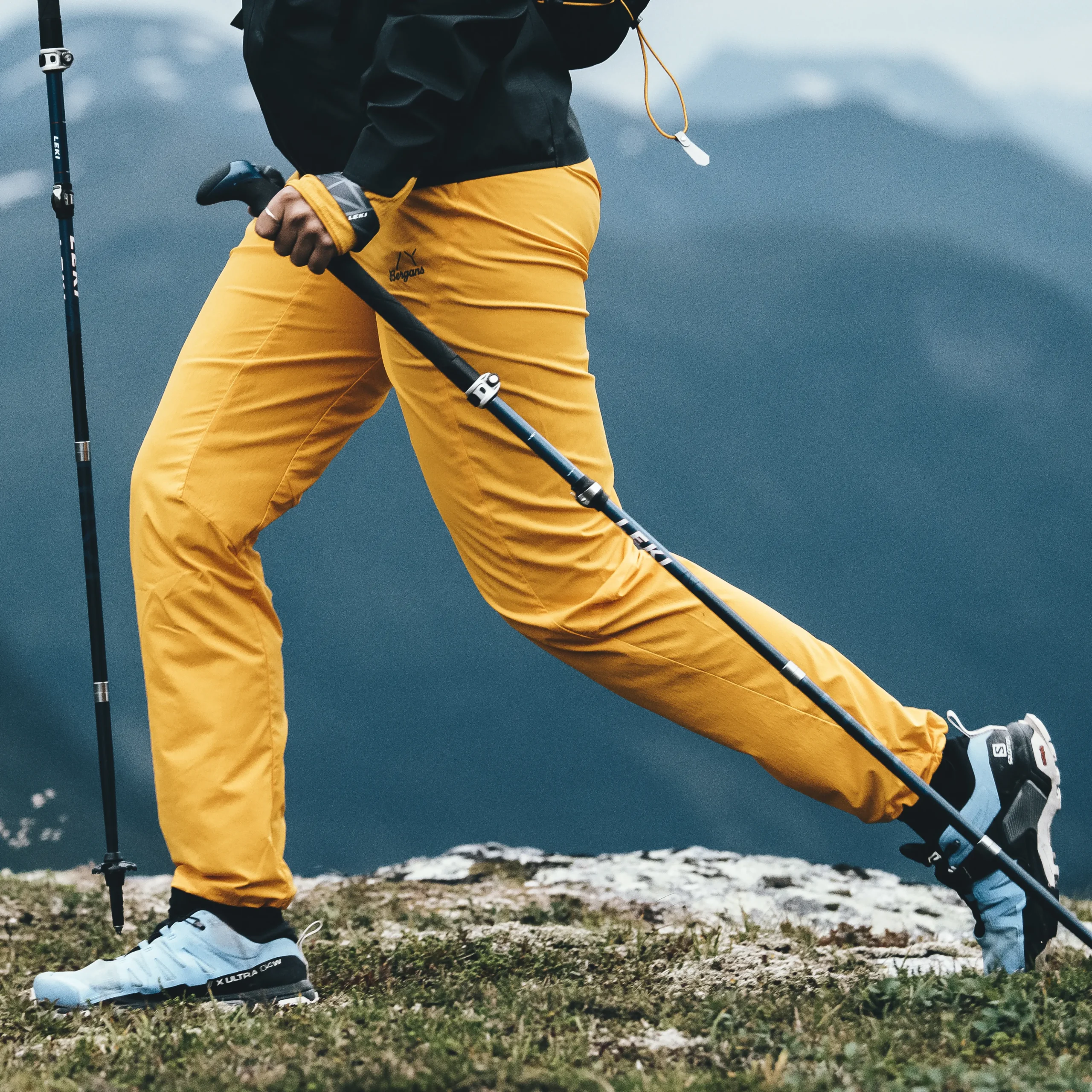 Shop Bergans Y LightLine Vapor Pants Women - Mango Yellow