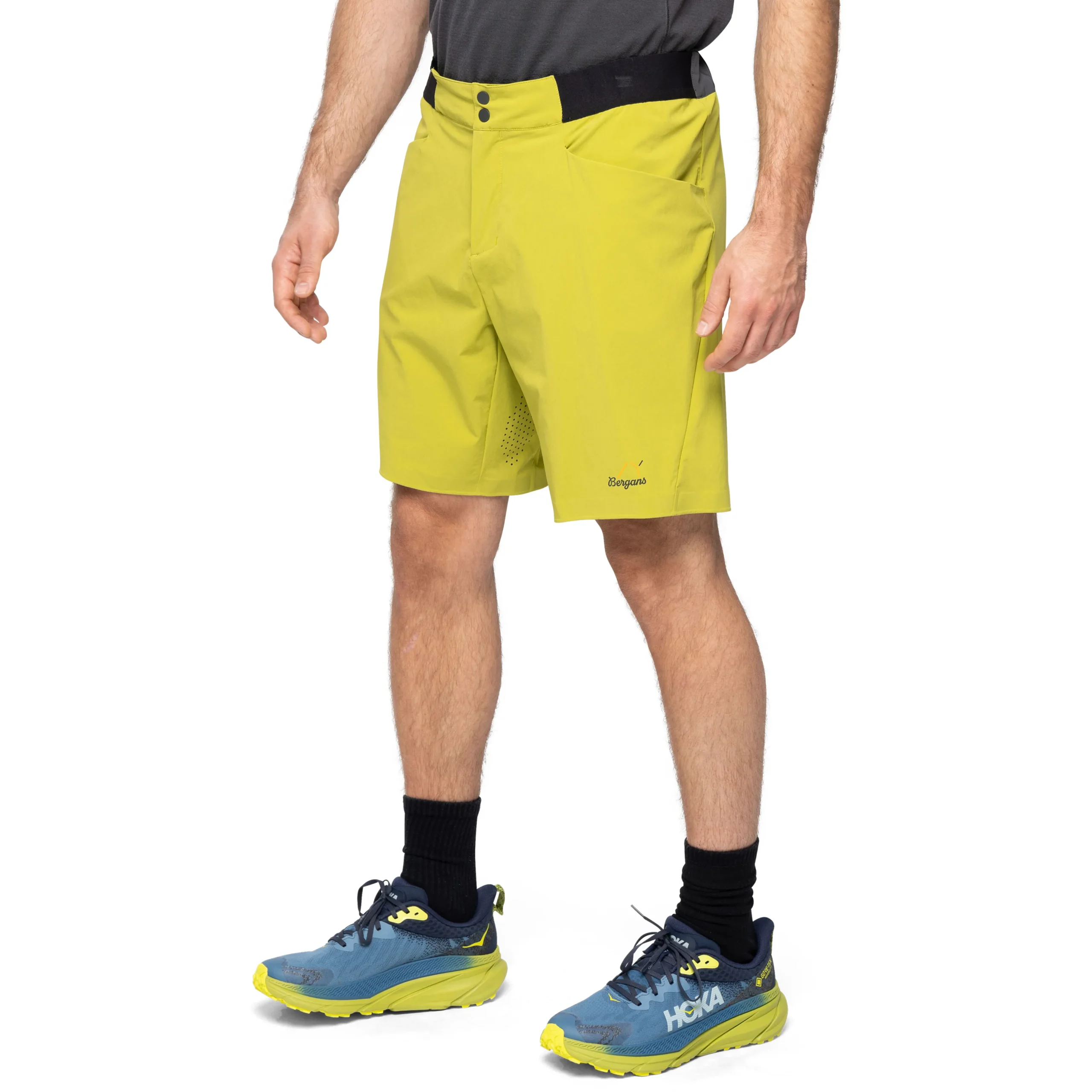 New Bergans Y LightLine Vapor Shorts Men - Golden Lime Green