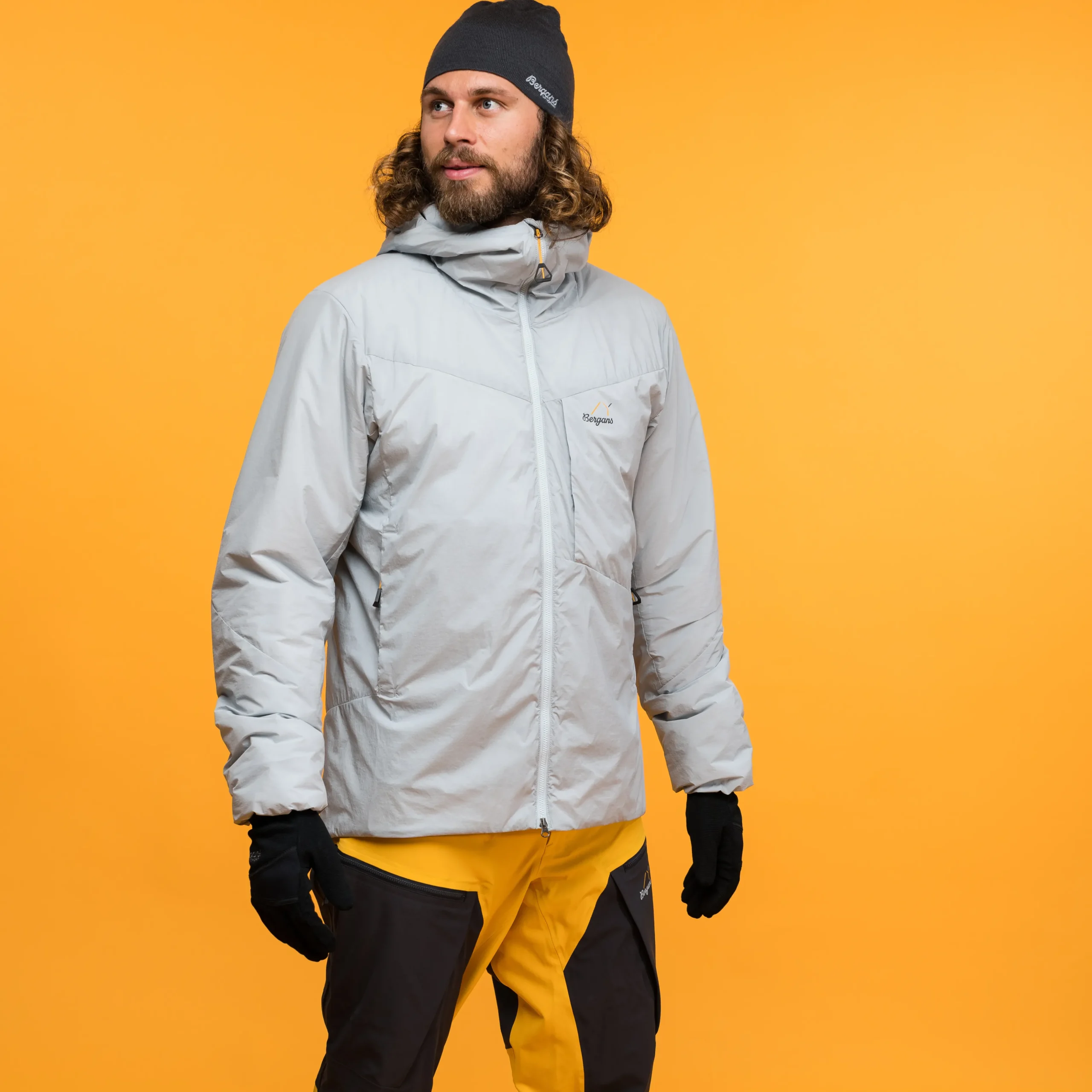 Outlet Bergans Y MountainLine Insulated Windbreaker Jacket Men - Pearl Grey