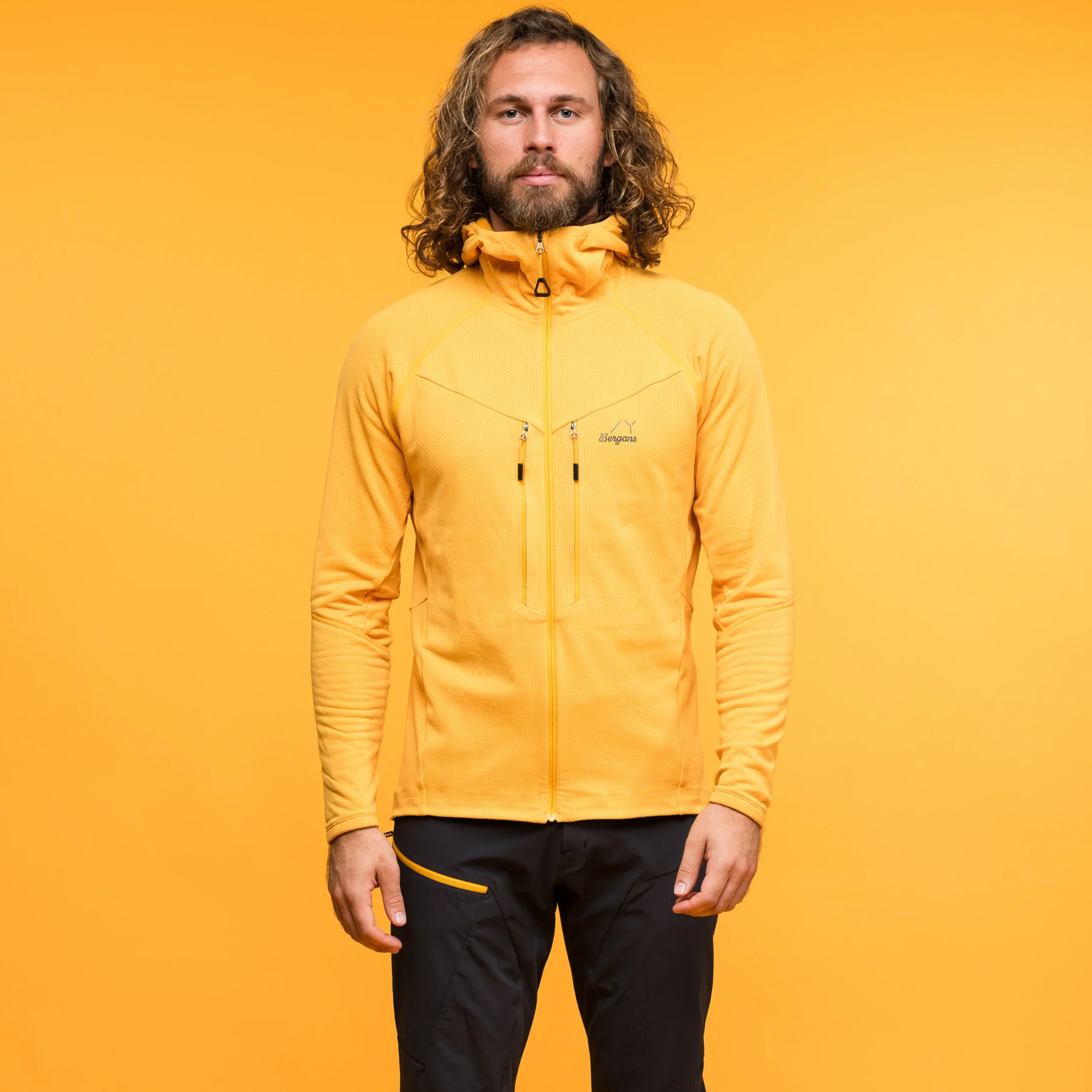 Cheap Bergans Y MountainLine Wooltech Midlayer Jacket Men - Mango Yellow