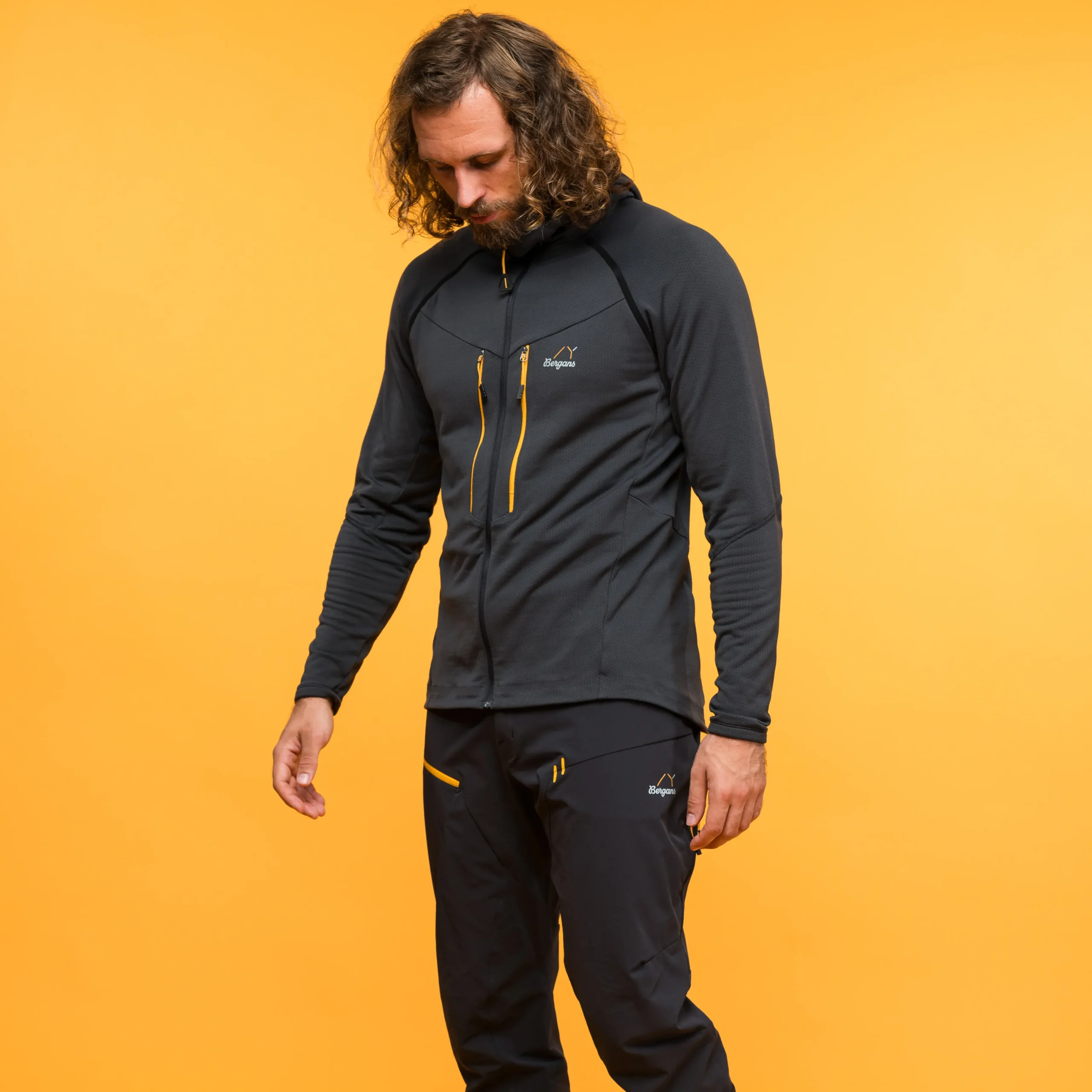 Best Bergans Y MountainLine Wooltech Midlayer Jacket Men - Dark Shadow Grey